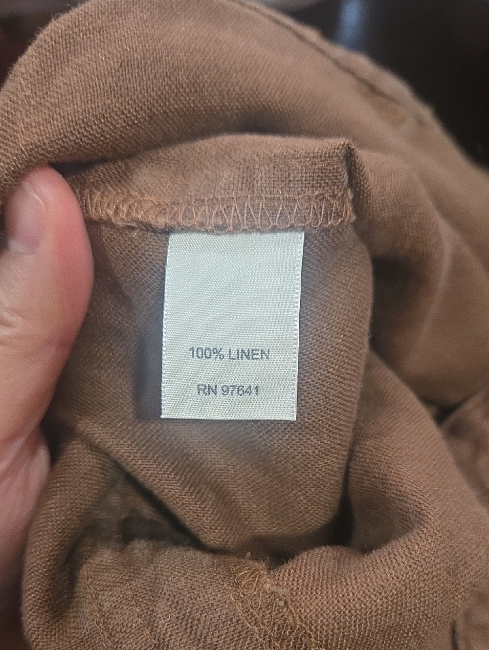 J. Jill Brown Drawstring 100% Linen Pants Summer Resortwear Outdoor Vacay 14 - Picture 6 of 8
